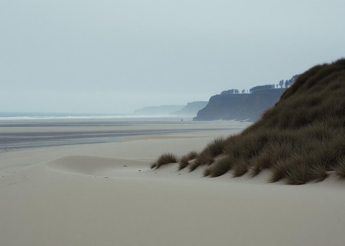 A quiet Danish coastal landscape at dawn